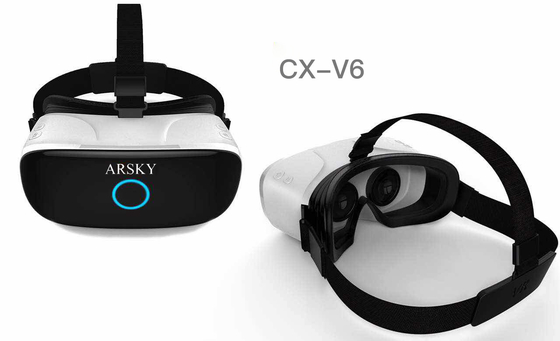 ARSKY CX-V6のバーチャル リアリティ ポリマー電池3Dのヘッドホーン ガラスのBluetooth WiFi 2Kスクリーン