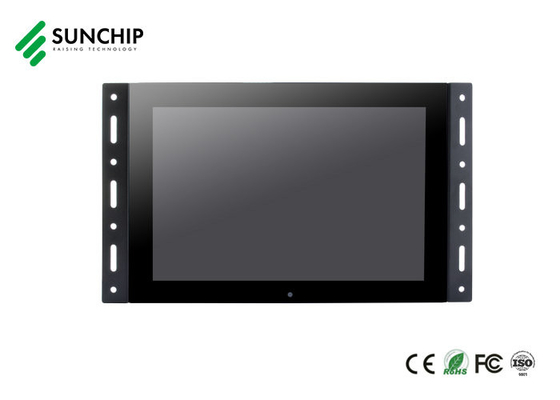 RK3566 LCDの広告スクリーンのWifi 4Gの超薄い金属の開いたフレームのデジタル表記